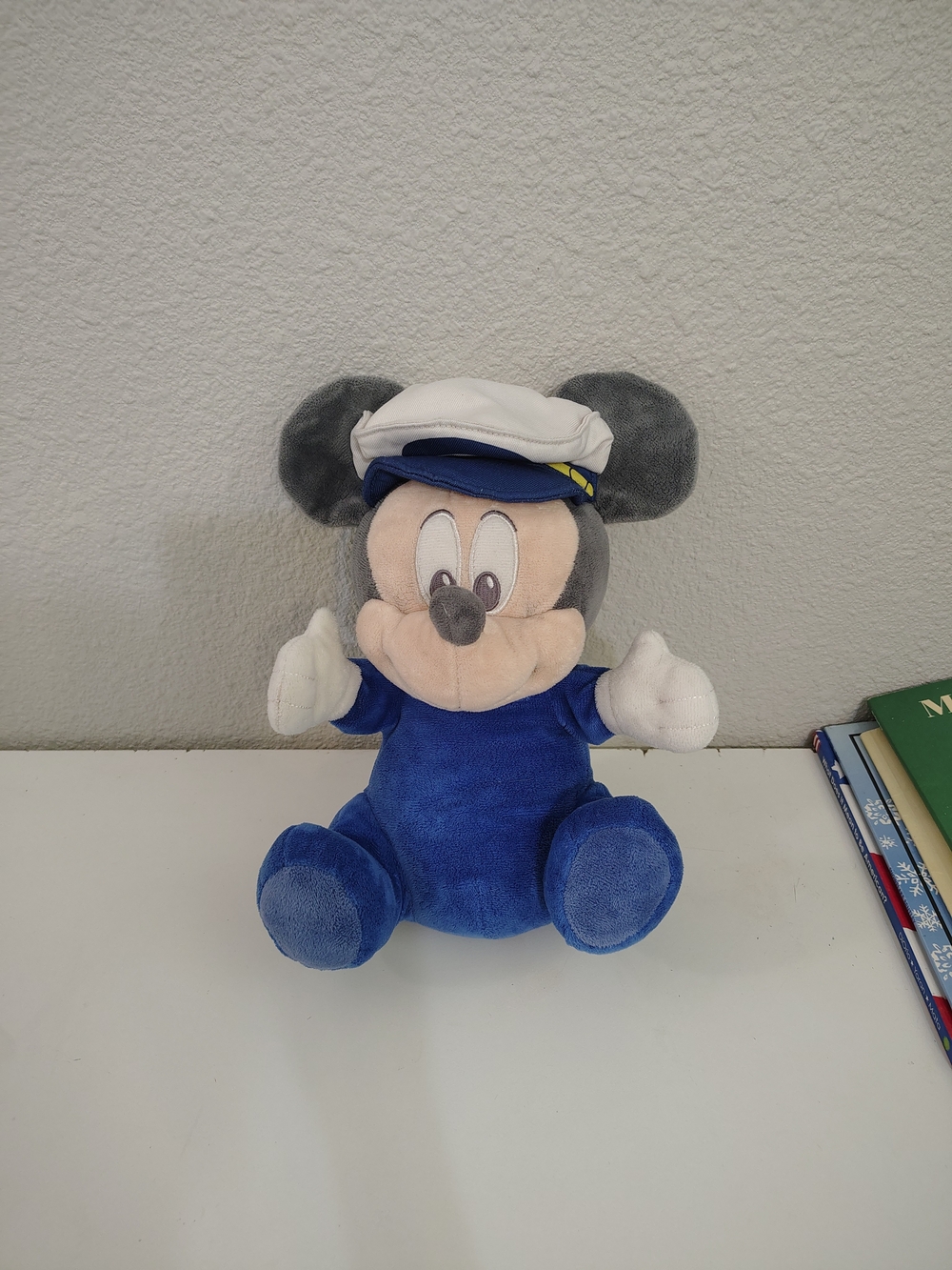 Disney Mickey Mouse Plush Toy Blue Sailor Hat Medium Stuffed Animal Kids Boys